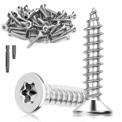 Mbsomnus 60 Stk Schrauben M6x30 mm Holzschrauben Torx Edelstahl A2 V2A Senkkopfschrauben Holz DIN7991 Spanplattenschrauben Vollgewinde Selbstschneidende Blechschrauben für Möbel Maschinenreparatur Mbsomnus 60 Stk Schrauben M6x30 mm Holzschrauben Torx Edelstahl A2 V2A Senkkopfschrauben Holz DIN7991 Spanplattenschrauben Vollgewinde Selbstschneidende Blechschrauben für Möbel Maschinenreparatur von Mbsomnus