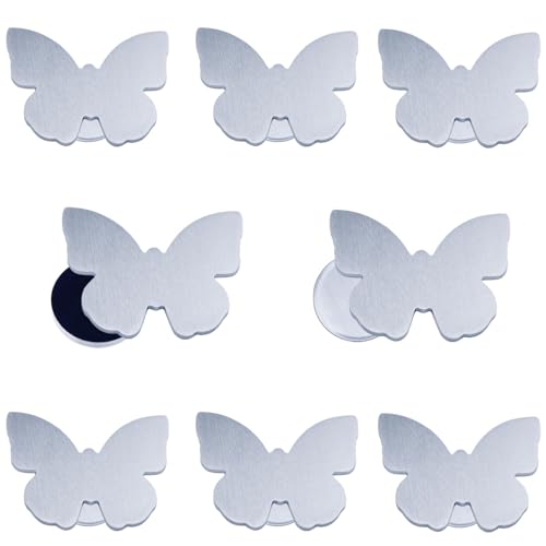 Mbsomnus 8 Stück Tischdeckenbeschwerer für Draußen Edelstahl Tischdecken Beschwerer Draußen Outdoor Tischtuchbeschwerer Extra Schwer Magnetische Schmetterling für Kühlschrank Gardinen Duschvorhang von Mbsomnus