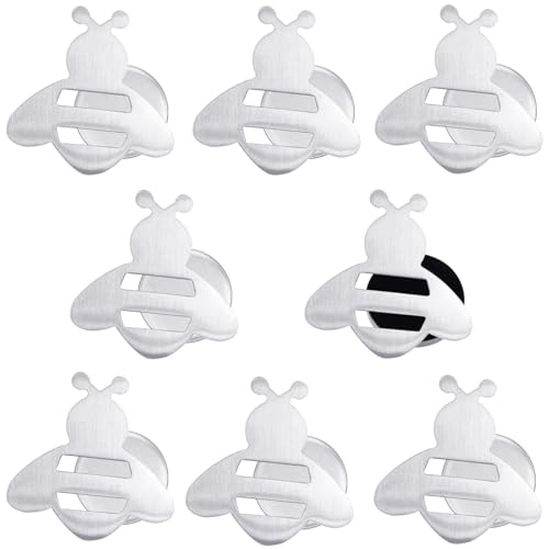 Mbsomnus 8 Stück Tischdeckenbeschwerer für Draußen extra schwer Magnetische Tischdecken Beschwerer Draußen Gewichte Tischtuchbeschwerer Edelstahl Biene für Gardinen Duschvorhang Whiteboard Kühlschrank von Mbsomnus