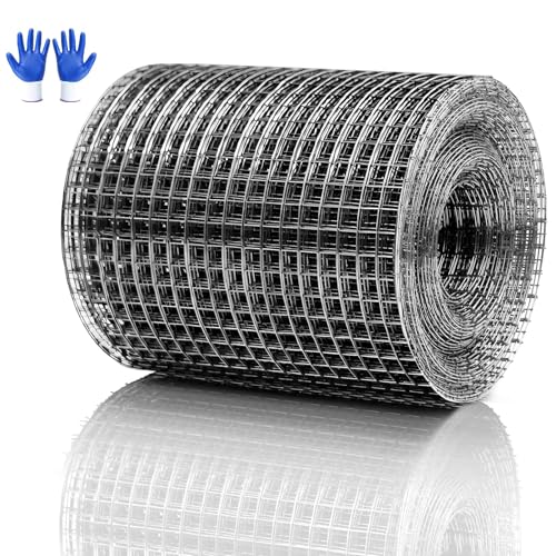Mbsomnus Drahtgitter Feinmaschig Wühlmausgitter 10 cm x 6,5 m Maschendraht Rolle Verzinkt Volierendraht Kaninchendraht Maschenweite 6 mm Drahtgeflecht für Hasendraht Garten Hochbeet Füllen Lücken von Mbsomnus