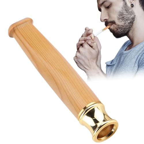Mbsomnus Holz Zigarettenhalter Gelb Zigarettenspitze Kurz Zigarettenhalter Damen Zigarettenspitze 6 mm Zigarettenspitze Herren Zigaretten Halterung Finger für Verwendung in vielen Zigarettengrößen von Mbsomnus