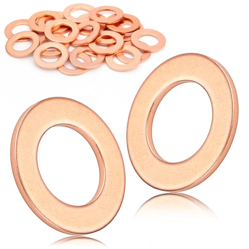 Mbsomnus Kupferdichtringe M10 x 14 mm Ölablassschraube Dichtung 20 Stück Kupferringe Sortiment Massive Kupferscheiben Kupfer Unterlegscheiben Set für Kraftstoffzubehör Ölleitungsverbindung Mbsomnus Kupferdichtringe M10 x 14 mm Ölablassschraube Dichtung 20 Stück Kupferringe Sortiment Massive Kupferscheiben Kupfer Unterlegscheiben Set für Kraftstoffzubehör Ölleitungsverbindung von Mbsomnus
