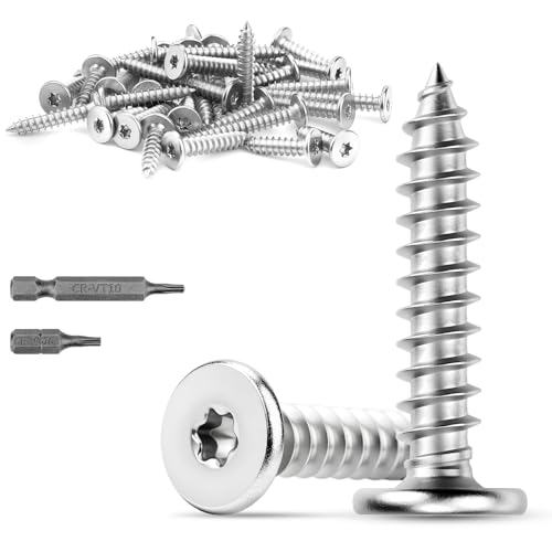 Mbsomnus M4 x16 mm Holzschrauben Edelstahl 60 Stück Selbstschneidende Torx Schrauben 304 Edelstahlschrauben Holz Flachkopfschrauben Torx Blechschrauben für Schränke Holzböden Lagerregale Möbel Mbsomnus M4 x16 mm Holzschrauben Edelstahl 60 Stück Selbstschneidende Torx Schrauben 304 Edelstahlschrauben Holz Flachkopfschrauben Torx Blechschrauben für Schränke Holzböden Lagerregale Möbel von Mbsomnus