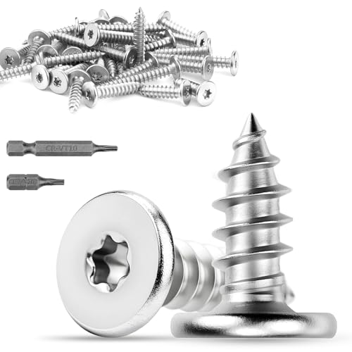 Mbsomnus M4x12 mm Holzschrauben Edelstahl 60 Stück Selbstschneidende Torx Schrauben 304 Edelstahlschrauben Holz Flachkopfschrauben Torx Blechschrauben für Schränke Holzböden Lagerregale Möbel Mbsomnus M4x12 mm Holzschrauben Edelstahl 60 Stück Selbstschneidende Torx Schrauben 304 Edelstahlschrauben Holz Flachkopfschrauben Torx Blechschrauben für Schränke Holzböden Lagerregale Möbel von Mbsomnus