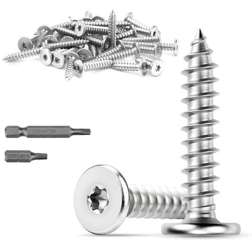 Mbsomnus M5 x40 mm Holzschrauben Edelstahl 30 Stück Selbstschneidende Torx Schrauben 304 Edelstahlschrauben Holz Flachkopfschrauben Torx Blechschrauben für Schränke Holzböden Lagerregale Möbel Mbsomnus M5 x40 mm Holzschrauben Edelstahl 30 Stück Selbstschneidende Torx Schrauben 304 Edelstahlschrauben Holz Flachkopfschrauben Torx Blechschrauben für Schränke Holzböden Lagerregale Möbel von Mbsomnus
