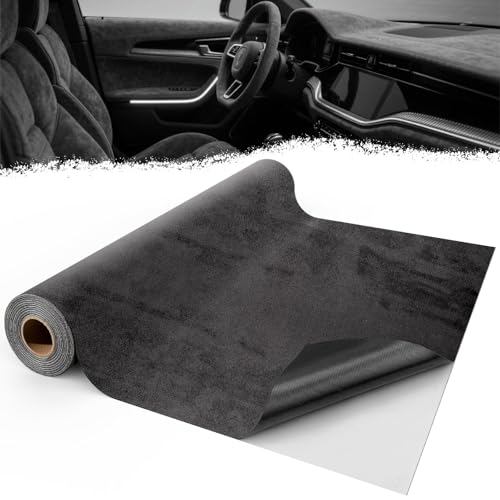 Mbsomnus Mikrofaserstoff Selbstklebend 400x50 cm Dachhimmel Stoff Selbstklebend Stretch Wildleder Optik Kunstleder Dunkelgrau Folie für Cockpit Autoinnenraum Möbel Schmuck Schublade DIY Reparatur Mbsomnus Mikrofaserstoff Selbstklebend 400x50 cm Dachhimmel Stoff Selbstklebend Stretch Wildleder Optik Kunstleder Dunkelgrau Folie für Cockpit Autoinnenraum Möbel Schmuck Schublade DIY Reparatur von Mbsomnus