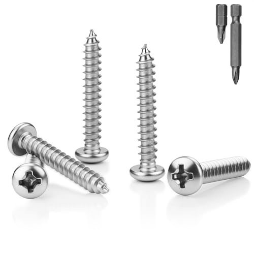 Mbsomnus Selbstschneidende Holzschrauben M3x25 mm Linsenkopfschrauben Holz 60 Stück Holzschrauben Edelstahl 304 Rundkopf M3 Schrauben Holz Phillips Bohrschrauben für Hausreparatur Zimmerei DIY von Mbsomnus