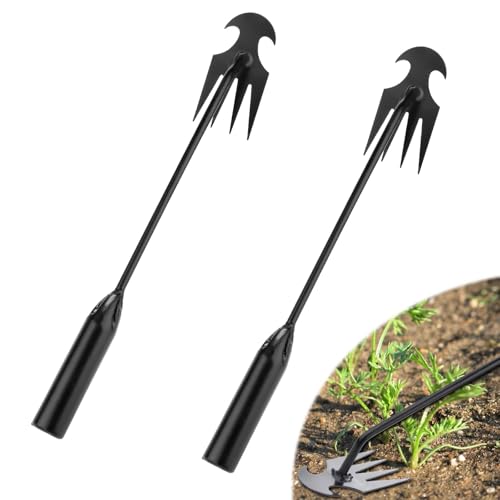 Mbsomnus Unkraut Entferner Gerät 2 Stück Hand Unkrautstecher Edelstahl Unkrautjäter mit Stiel Unkrautstecher Garten von Mbsomnus