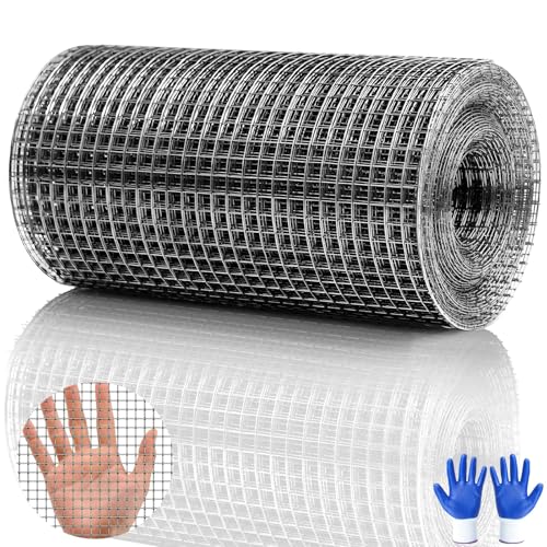 Mbsomnus Wühlmausgitter Drahtgitter Feinmaschig 20 cm x 6,5 m Maschendraht Rolle Verzinkt Volierendraht Kaninchendraht Maschenweite 6 mm Drahtgeflecht für Hasendraht Garten Hochbeet Füllen Lücken von Mbsomnus