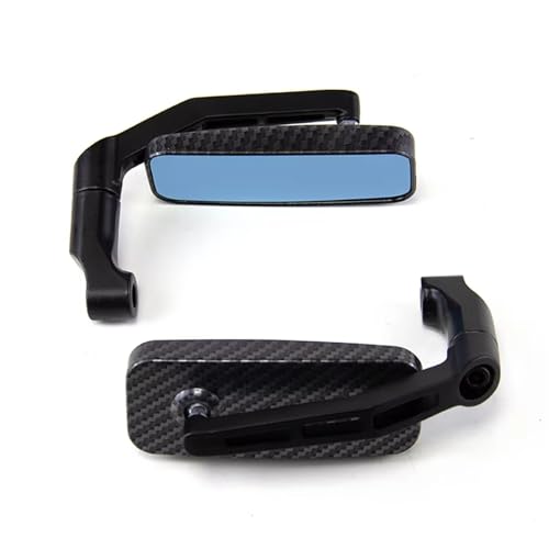 Mbxpxe Motorrad Rückspiegel 1 Paar Motorrad-Lenkerendseitenrückspiegel für Roller-ATV-Motorrad-Fahrradlenker blendfreier Rückspiegel aus blauem Glas Bar Spiegel Mbxpxe Motorrad Rückspiegel 1 Paar Motorrad-Lenkerendseitenrückspiegel für Roller-ATV-Motorrad-Fahrradlenker blendfreier Rückspiegel aus blauem Glas Bar Spiegel von Mbxpxe