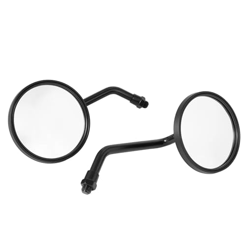 Mbxpxe Motorrad Rückspiegel 2 Teile/para 8mm 10mm Motorrad Rearview Außenspiegel Konvexen Chrom/Schwarz Runde Spiegel Short Stem Für Kawasaki Bar Spiegel(Chrome 10mm) von Mbxpxe
