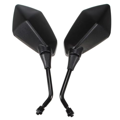 Mbxpxe Motorrad Rückspiegel 8mm 10mm Universal Motorrad Spiegel Motorrad Retro Schwarz Rückspiegel Roller Motor Spiegel Bar Spiegel(Black 8mm) von Mbxpxe