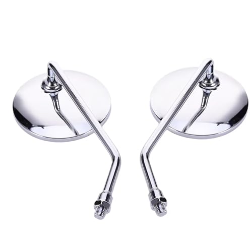 Mbxpxe Motorrad Rückspiegel Runder Spiegel Motorradzubehör 10-mm-Schraube Motorrad-Rückspiegel Elektrofahrrad-Rückspiegel Moped-Seitenspiegel Bar Spiegel(8mm) von Mbxpxe