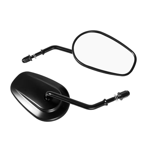 Mbxpxe Motorrad Rückspiegel Schwarz Chrom Rückspiegel Fit Für Davidson XL1200L XL883 XL Sportster Seite Spiegel Bar Spiegel(Black) von Mbxpxe