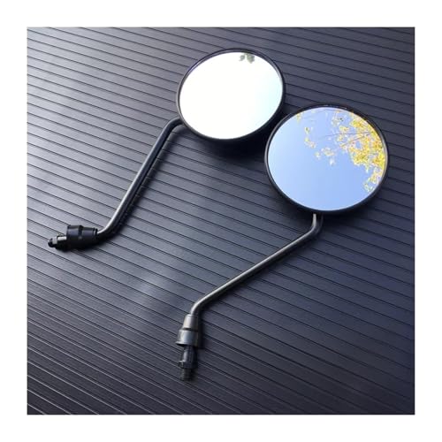 Mbxpxe Motorrad Rückspiegel Universal 8mm 10mm Motorrad Spiegel Runde Spiegel Motorrad Langen Stiel Für Ducati Bar Spiegel(10mm Bend) von Mbxpxe