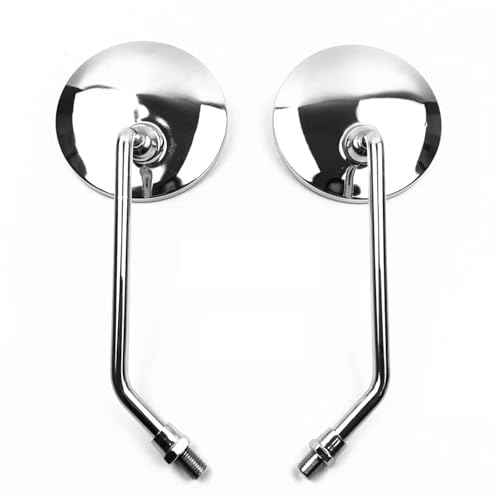 Mbxpxe Motorrad Rückspiegel Universal Motorrad Spiegel Chrom Runde Spiegel Motorrad Langen Stiel Für Suzuki Bar Spiegel(8mm Chrome) von Mbxpxe