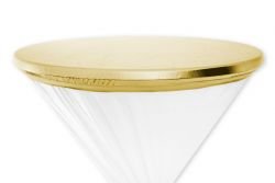 Mc-Stoff Deckel Haube Cover Tischplattenbezug für Stehtische Bistrotische Stehtischhusse Gold 70 cm imprägniert wasserabweisend von Mc-Stoff