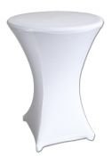 Stehtischhusse Stretch weiss 80 cm weiss Stretchhusse Husse von Mc-Stoff