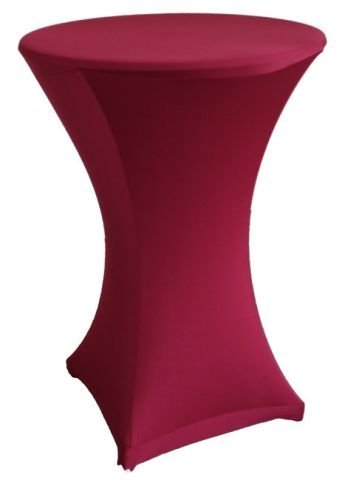 Stretch Stehtischhusse Stretchhusse Husse Stehtisch 80 cm Bordeaux von Mc-Stoff