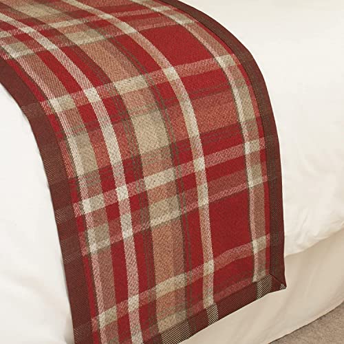 McAlister Textiles Heritage | Überwurf 130cm x 200cm in Rot | Decke für Sofa, Bett, Sessel, Picknick, Schottenkaro von McAlister Textiles