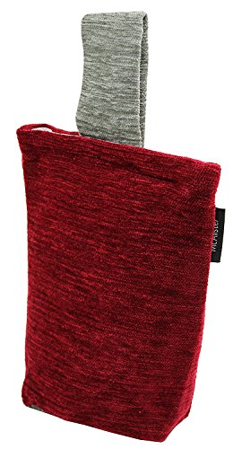 McAlister Textiles Alston Chenille | Designer Türstopper in Rot mit Grau | Deko Boden Türsack, Keil von McAlister Textiles