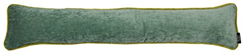 McAlister Textiles Alston Chenille | Schlichter zweifarbiger Zugluftstopper mit Füllung 18cm x 100cm in Enteneiblau mit Grün | Deko Windstopper für Fenster, Türen von McAlister Textiles