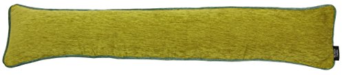McAlister Textiles Alston Chenille | Schlichter zweifarbiger Zugluftstopper mit Füllung 18cm x 100cm in Grün mit Enteneiblau | Deko Windstopper für Fenster, Türen von McAlister Textiles