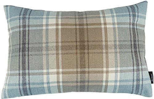 McAlister Textiles Angus | Kissenbezug für Sofakissen in hellem Blau | 60 x 40cm | gewobenes Kariertes Tartan Muster | schottischer Landhausstil von McAlister Textiles