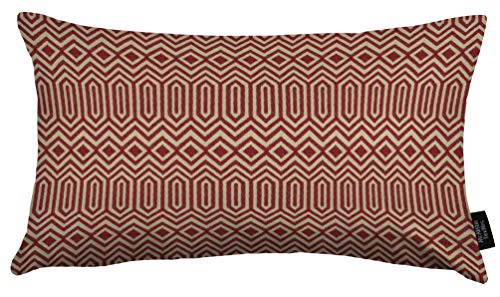 McAlister Textiles Colorado | Kissenbezug für Sofakissen in Rot | 40 x 60 cm | Gewobenes geometrisches Jacquard Muster | Ethno-Design Deko Kissenhülle für Sofa, Couch von McAlister Textiles