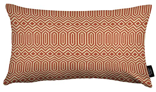 McAlister Textiles Colorado | Kissenbezug für Kissen in Terracotta Orange | 30 x 50 cm | Gewobenes geometrisches Jacquard Muster | Ethno-Design Deko Kissenhülle für Sofa, Couch von McAlister Textiles