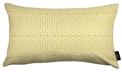 McAlister Textiles Colorado | Kissenbezug für Sofakissen in Senfgelb | 40 x 60 cm | Gewobenes geometrisches Jacquard Muster | Ethno-Design Deko Kissenhülle für Sofa, Couch von McAlister Textiles