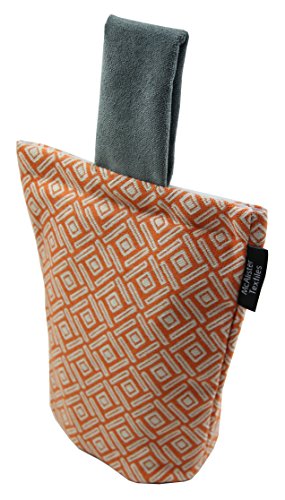 McAlister Textiles Copenhagen | Elva Türstopper mit geometrischem Muster in Orange | Deko textiler Türsack, Keil Geschenktasche von McAlister Textiles