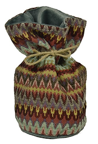 McAlister Textiles Curitiba | Bunt gemusterter Türstopper Sack in Rot & Violett | 14 x 26 cm | ungefüllter Türsack von McAlister Textiles