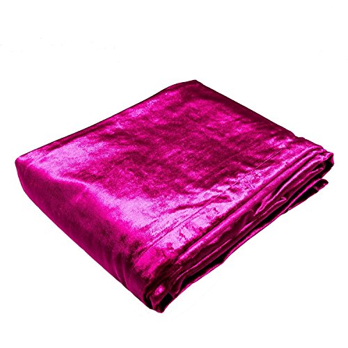 McAlister Textiles Glänzender Samt | Tischläufer 30cm x 200cm in Fuchsia Pink | Decke für Tisch, Sofa, Bett, Sessel in luxuriösem Designer Plüsch von McAlister Textiles