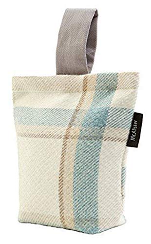 McAlister Textiles Heritage | Türstopper im Tartan-Muster kariert in hellem Blau | Designer Deko ungefüllter Türsack Rustikal Schottischer Landhausstil von McAlister Textiles