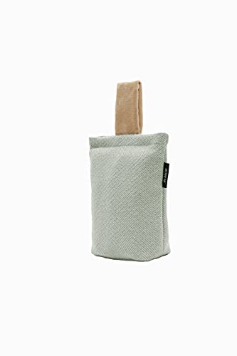 McAlister Textiles Herringbone Tweed | dekorativer Designer Türstopper in Himmelblau & Beige | ungefüllter Türsack traditionelles gewobenes Fischgräten-Muster von McAlister Textiles