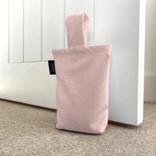 McAlister Textiles Lazio ungefüllter Türstopper Sack 21cm x17cm in blassem Rosa von McAlister Textiles