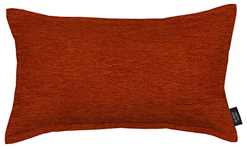 McAlister Textiles Plain Chenille | Kissenbezug für Sofa, Couch in Terracotta Orange | 50cm x 30cm | Samt flauschig in 10 Farben erhältlich | einfarbige Uni Deko Kissenhülle von McAlister Textiles