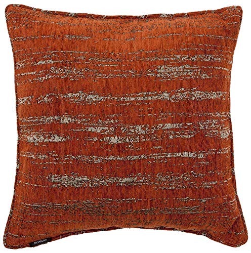 McAlister Textiles Strukturierter Chenille | Kissenbezug für Sofakissen | 50 x 50 cm in Terracotta Orange | Deko Kissenhülle für Sofa, Couch, Sessel mit metallischem Glanz von McAlister Textiles