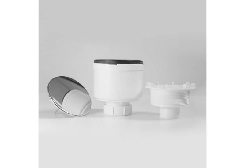 McAlpine Duschablauf Ablaufgarnitur HC 50 V senkrecht, 50 Liter/Minute, Bauhöhe: 105 mm, Abdeckung ABS-Chrom von McAlpine