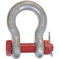 McBULL® Schäkel, hochfest, geschweifte Form, mit Mutter und Splint, Nenngröße 1 1/4", Tragkraft 12.000 kg von McBULL®