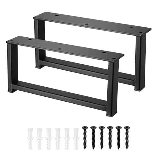 2 STK Möbelfüße Schwarz, Rechteckige Möbelbeine, Tischfüße, Schrankfuß, Sofafüße für Tischbeine Couchtisch Sitzbank Füße Bankfüsse Bankbeine Metall Schwarz, Tischgestell(H: 93 mm, B: 200 mm) von McBlast