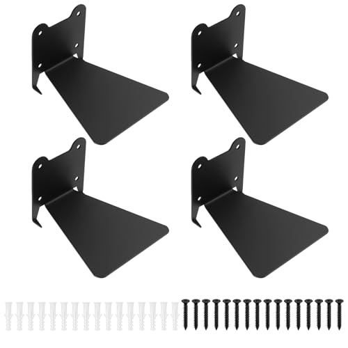 4 Stück Unsichtbares Schwebendes Bücherregal Wandregal Bücherregale, Metall Bücher Wandregal Schwebendes Regal Schwarzes, für Wohnzimmer Büro Schlafzimmer Deko Floating Bookshelf, Als Bücherhalter 4 Stück Unsichtbares Schwebendes Bücherregal Wandregal Bücherregale, Metall Bücher Wandregal Schwebendes Regal Schwarzes, für Wohnzimmer Büro Schlafzimmer Deko Floating Bookshelf, Als Bücherhalter von McBlast