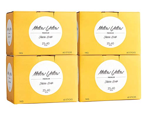 MELLOW YELLOW Shishakohle 4 kg, Hexagon Sticks, Premium Kokos-Naturkohle von McBrikett
