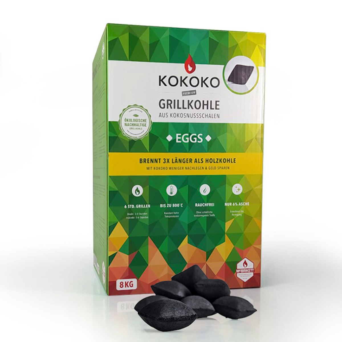 McBrikett Grillbriketts KOKOKO EGGS 8kg von McBrikett