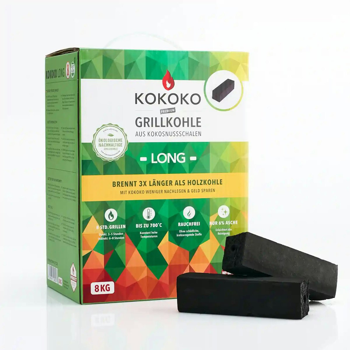 McBrikett Grillbriketts KOKOKO LONG 8kg von McBrikett