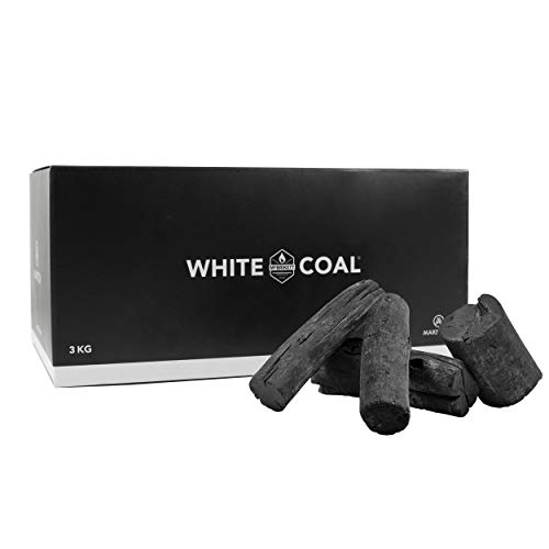 McBrikett White Coal Binchotan Holzkohle 3 kg, Holzkohle der Extraklasse, Aktivkohle Schwarz von McBrikett