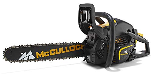 McCulloch Benzin-Kettensäge CS 410 Elite: Motorsäge mit 1600 W Motorleistung, 38 cm Schwertlänge, 2-Takt Motor, kombinierter Start-Stopp-Schalter (Art.-Nr. 00096-66.316.15) von McCulloch