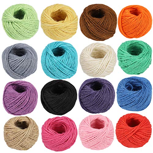 400 Mt/Rolle 2mm Natürliche Jute Seil Hanf Schnur Starke Schnur Starke Seil String für DIY Handwerk Hausgarten Deco (16 Farben) von McFanBe