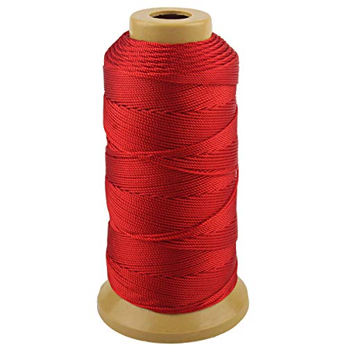 McFanBe Twisted Nylon Linie Schnur String Cord für Gartenarbeit Marking DIY Projects Crafting Mauerwerk (Rot, 1mm-656 feet) von McFanBe
